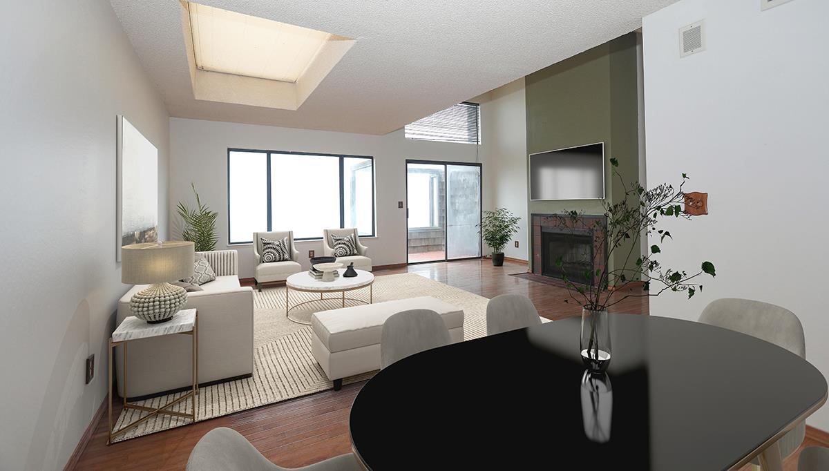 270 Beachview Avenue, Unit 14 Pacifica, CA 94044 - Photo 2 of 41 a living room with furniture fireplace and large windows