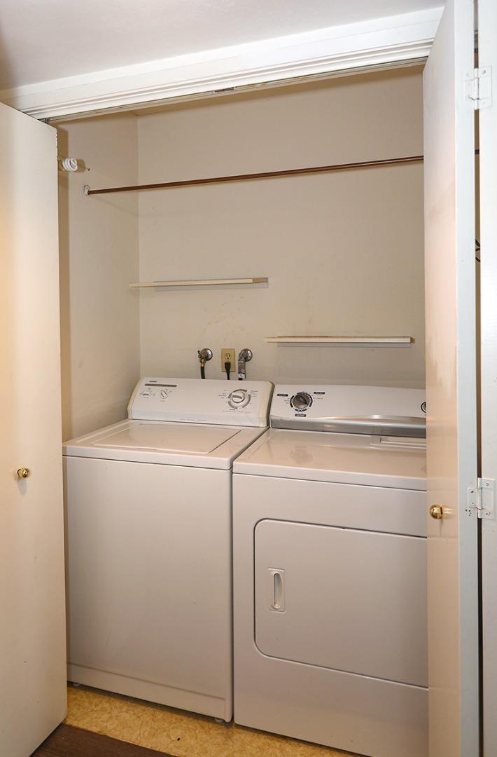270 Beachview Avenue, Unit 14 Pacifica, CA 94044 - Photo 24 of 41 a utility room with dryer and washer