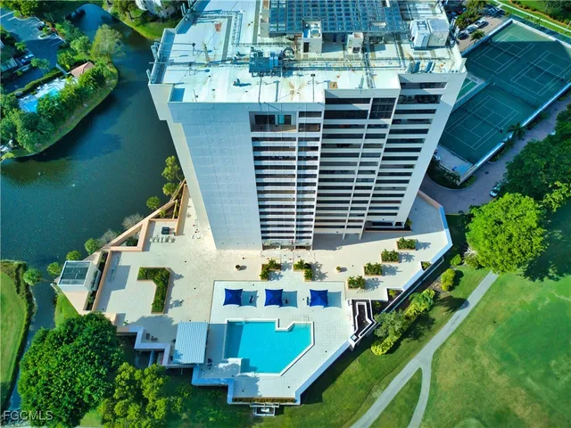 a aerial view of a house with a ocean view