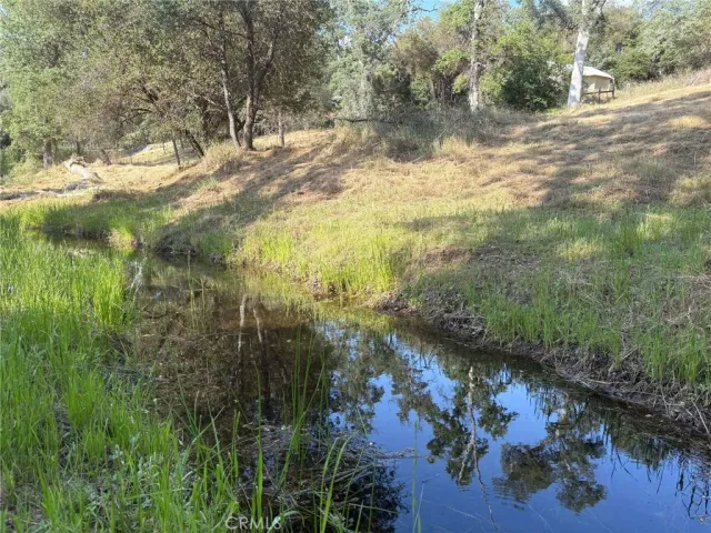 a view of lake with green space