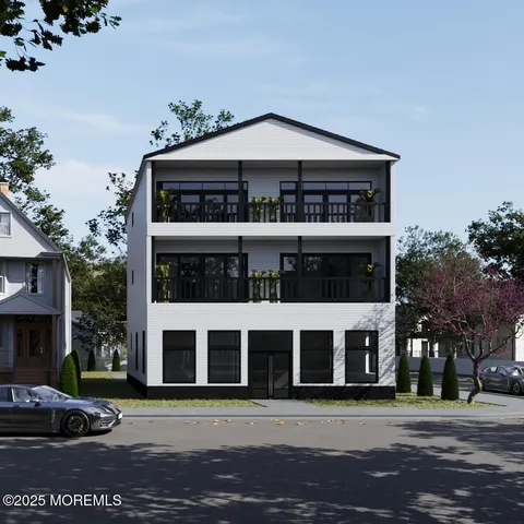 a front view of a building