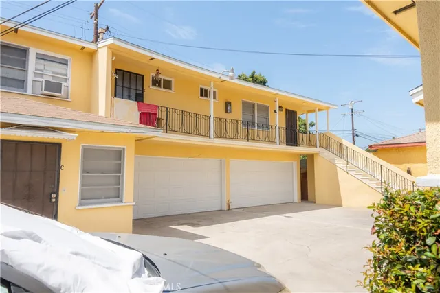 a front view of a building