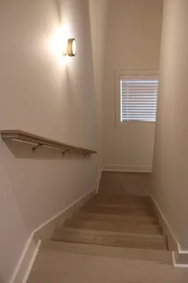 a bathroom with a window