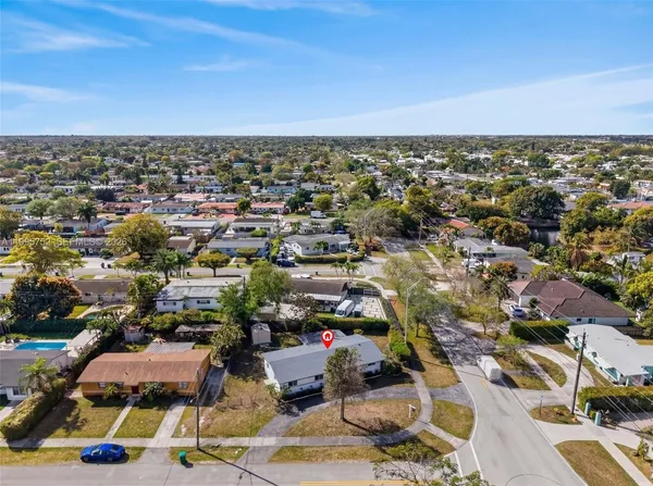 an aerial view of a city