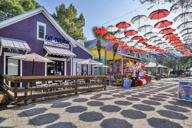 an ocean view with lots of green space