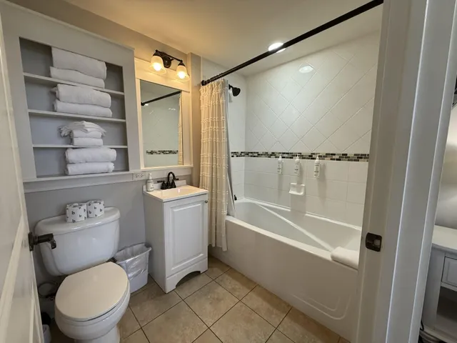 a bathroom with a toilet a sink and bathtub
