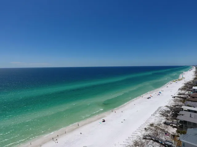 a view of an ocean beach