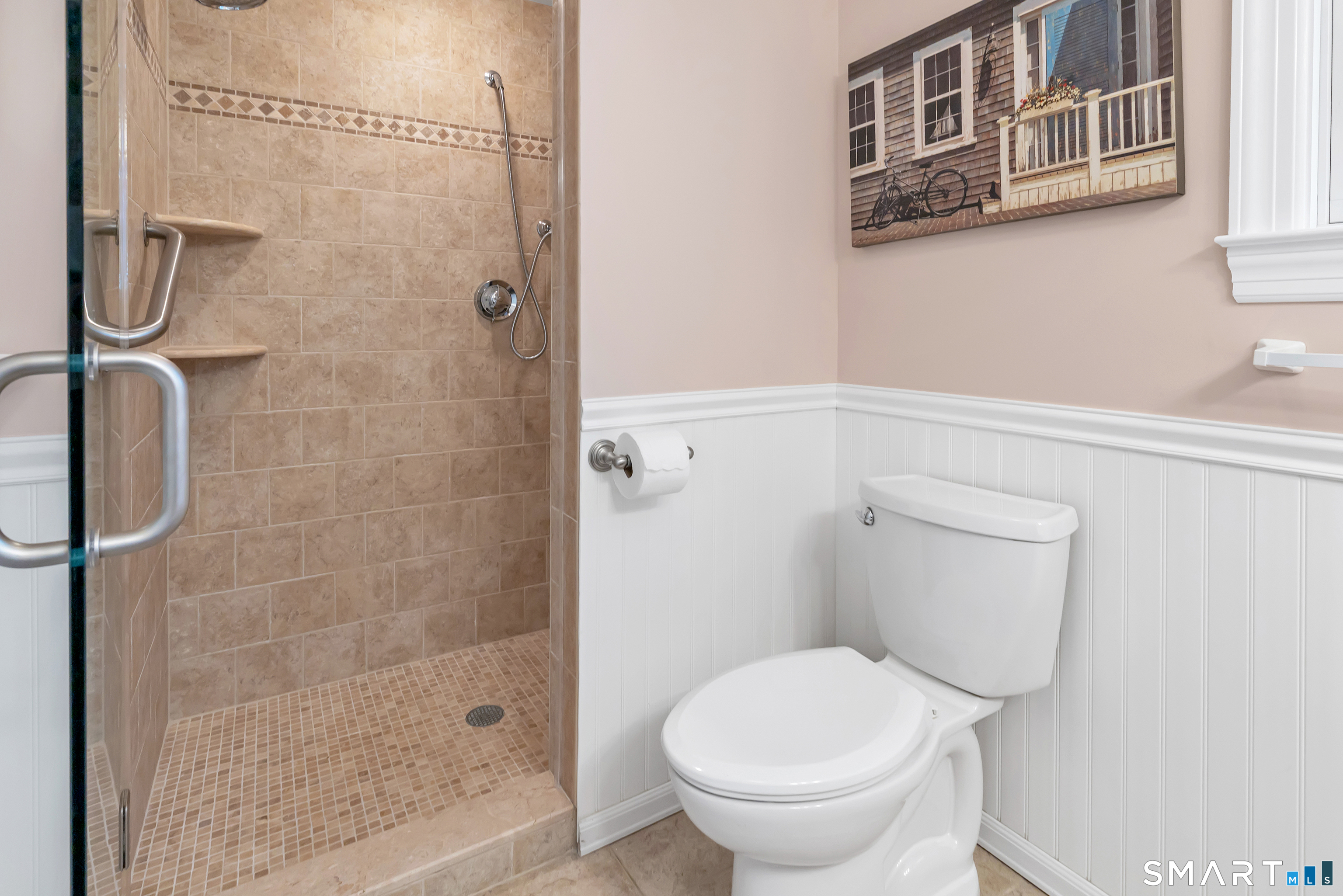 364 Beach Road Fairfield, CT 06824 - Photo 34 of 40 a bathroom with a toilet and shower