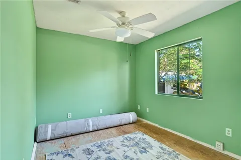view of an empty room with a window