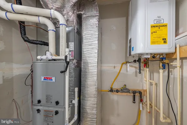 a utility room with a washer and dryer