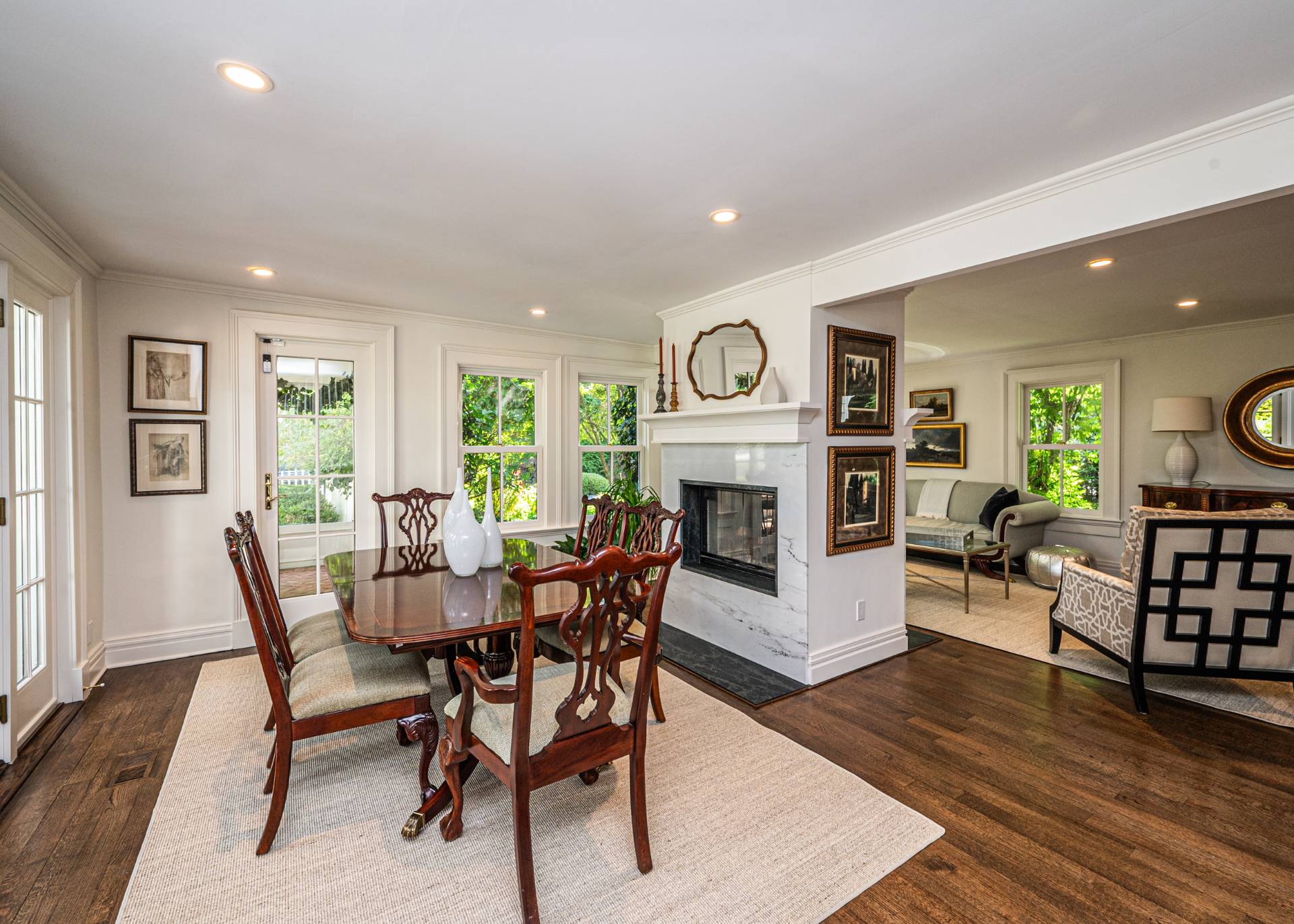 92 South Country Road Remsenburg-Speonk, NY 11960 - Photo 5 of 30 a view of a dining room with furniture window and wooden floor