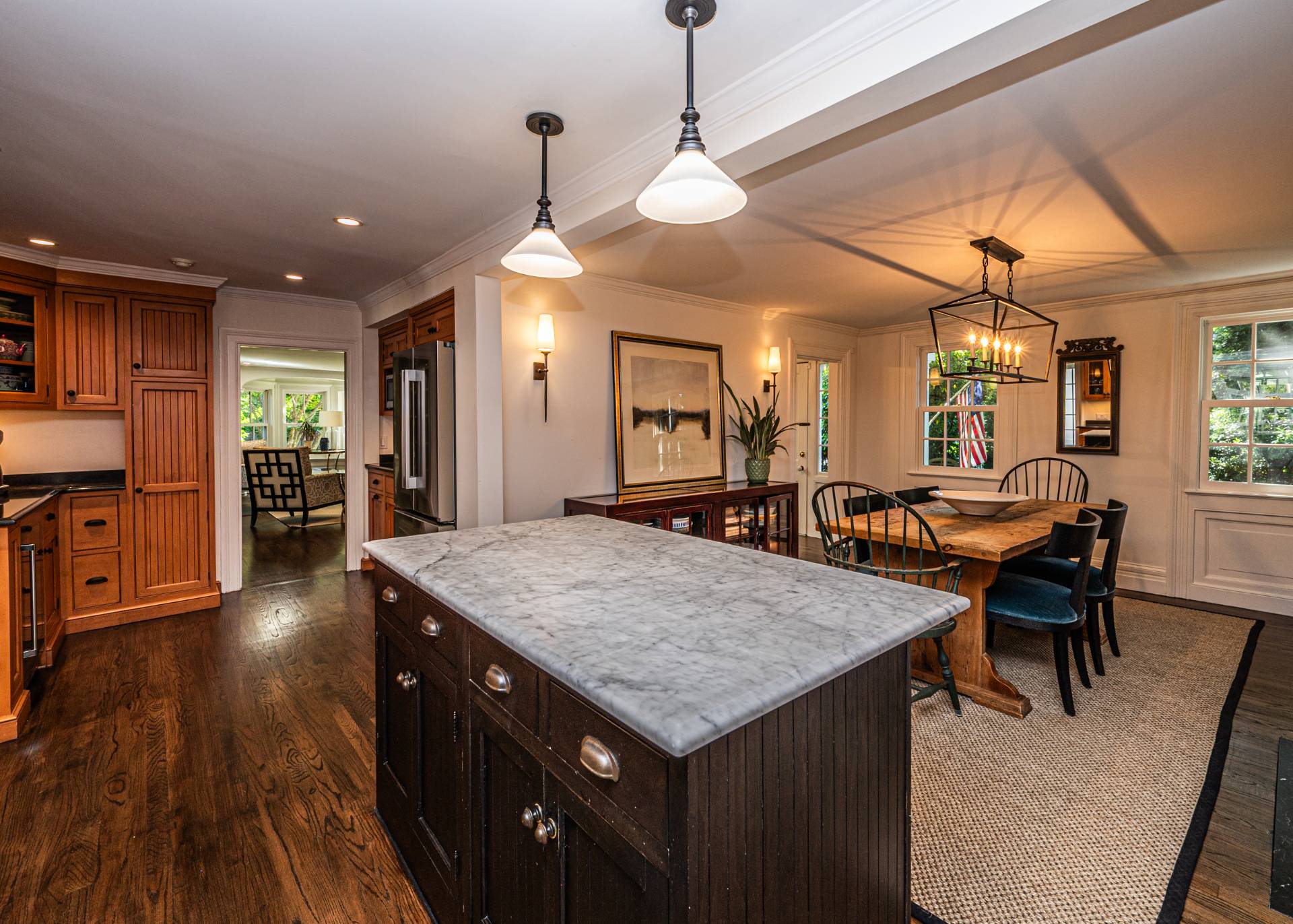 92 South Country Road Remsenburg-Speonk, NY 11960 - Photo 8 of 30 an open kitchen with a table and chairs