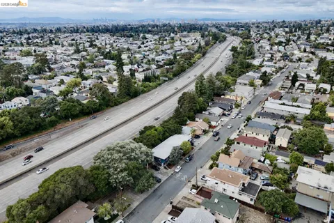 an aerial view of a city