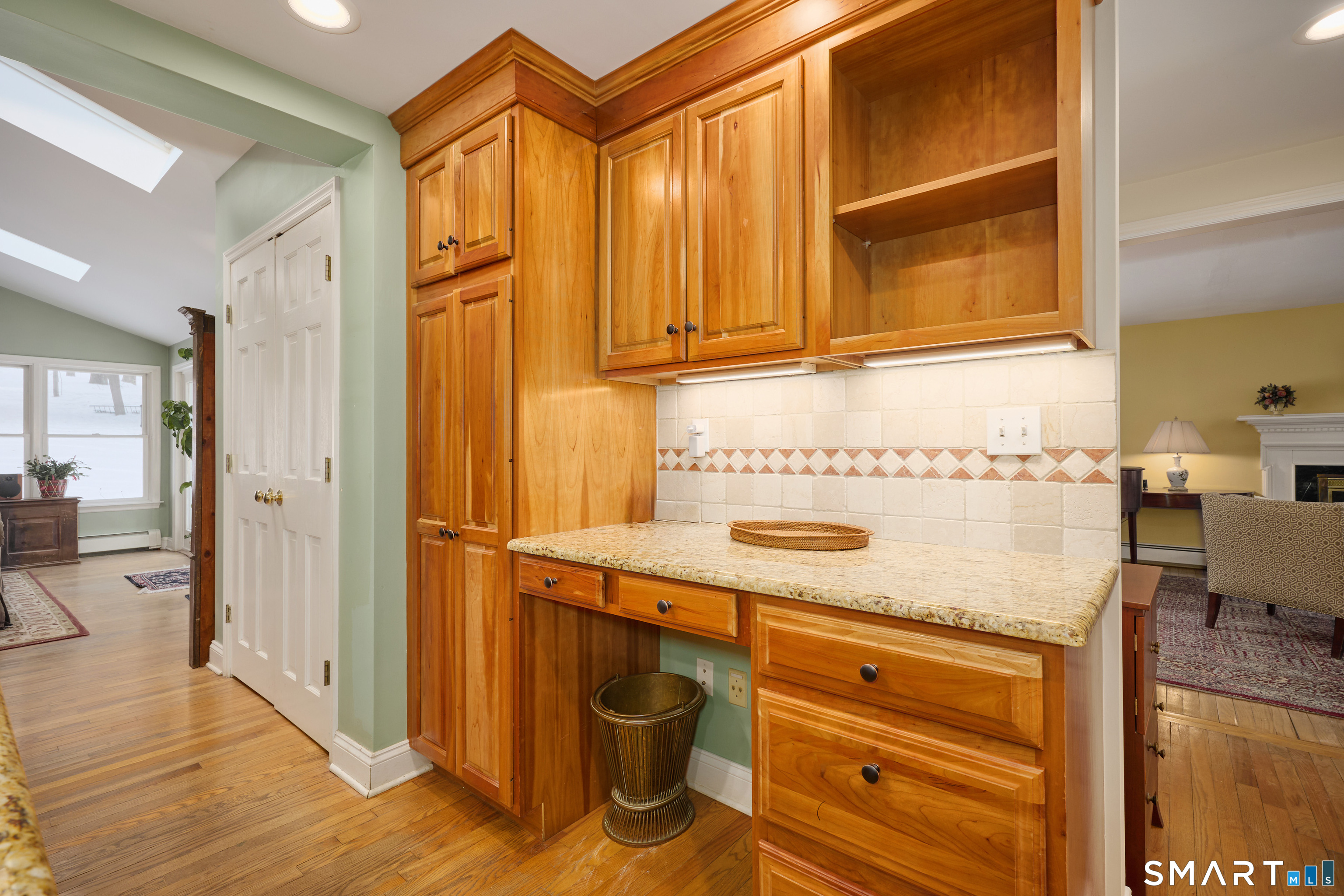 41 Old Mill Road Ridgefield, CT 06877 - Photo 11 of 33 a bathroom with a granite countertop sink and a mirror