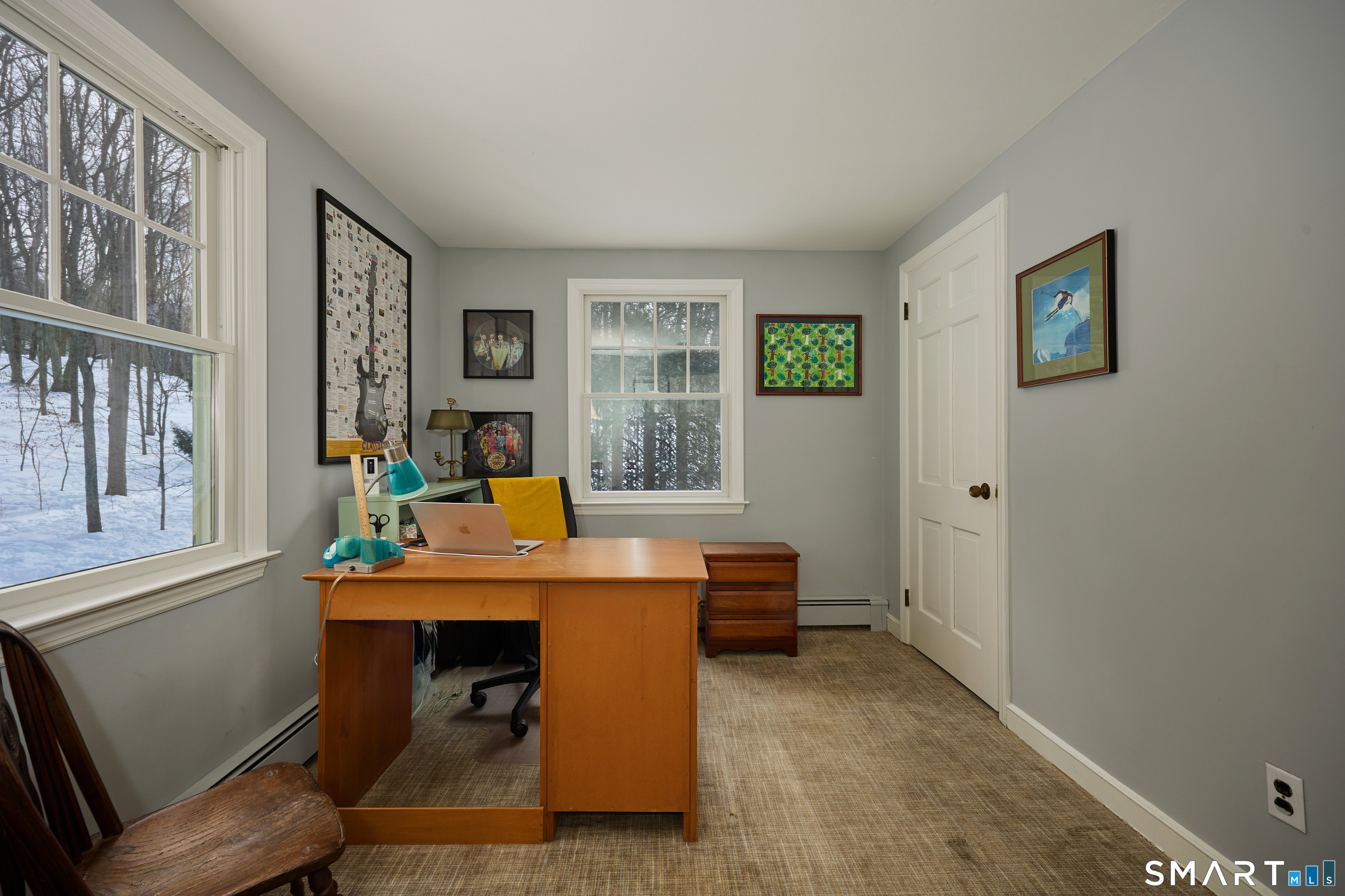 41 Old Mill Road Ridgefield, CT 06877 - Photo 24 of 33 a view of a workspace with furniture and a window