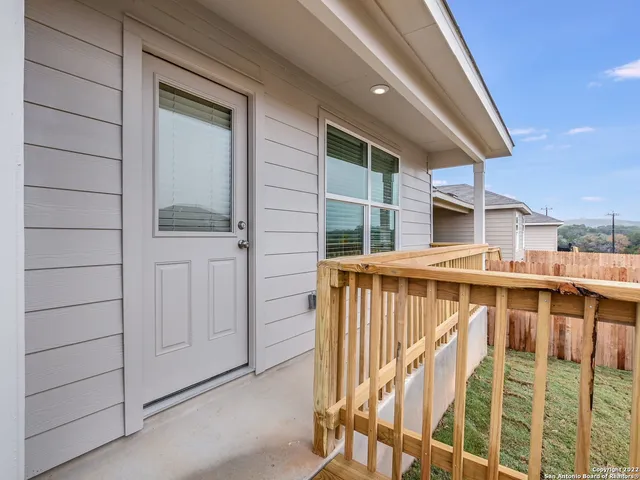 a view of balcony with staircase