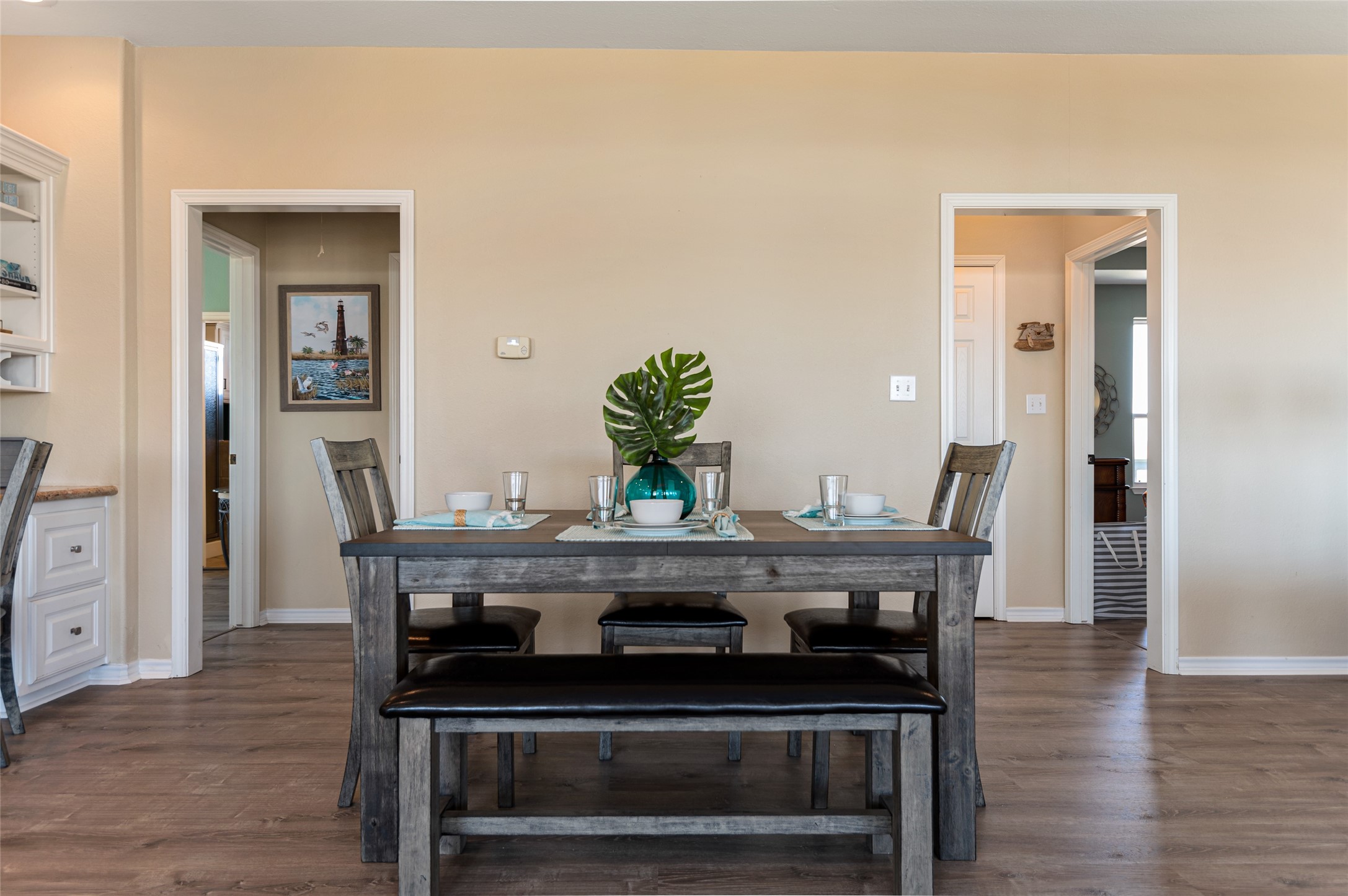200 Mobile Crystal Beach, TX 77650 - Photo 13 of 49 a view of hall way with furniture and wooden floor