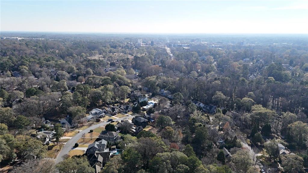 495 Pensdale Road Decatur, GA 30030 - Photo 16 of 16 an aerial view of house with yard and mountain view in back