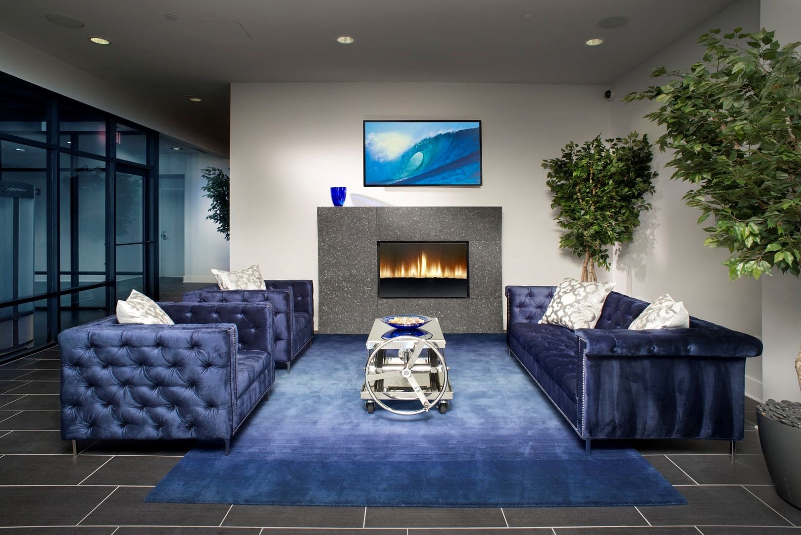 1720 Central Street, Unit 321 Evanston, IL 60201 - Photo 3 of 17 a living room with furniture and a fireplace