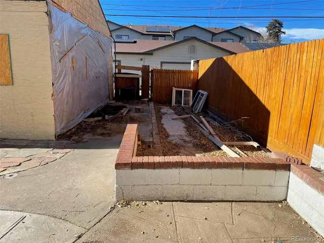 a backyard of a house