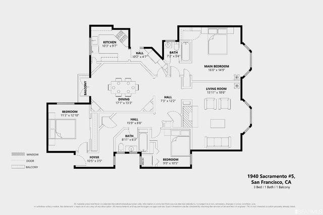 $1,610,000 | 1940 Sacramento Street, Unit 5, San Francisco, CA 94109
