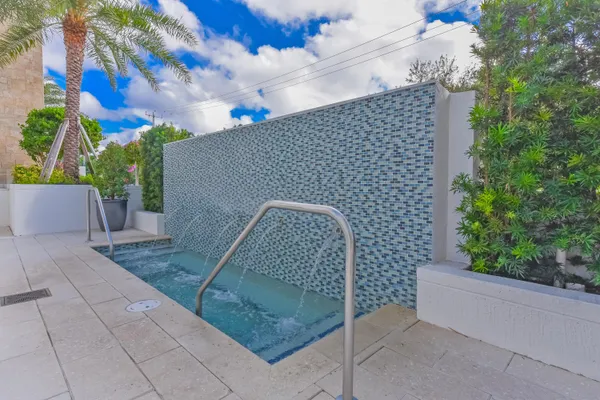 a view of a building with a street