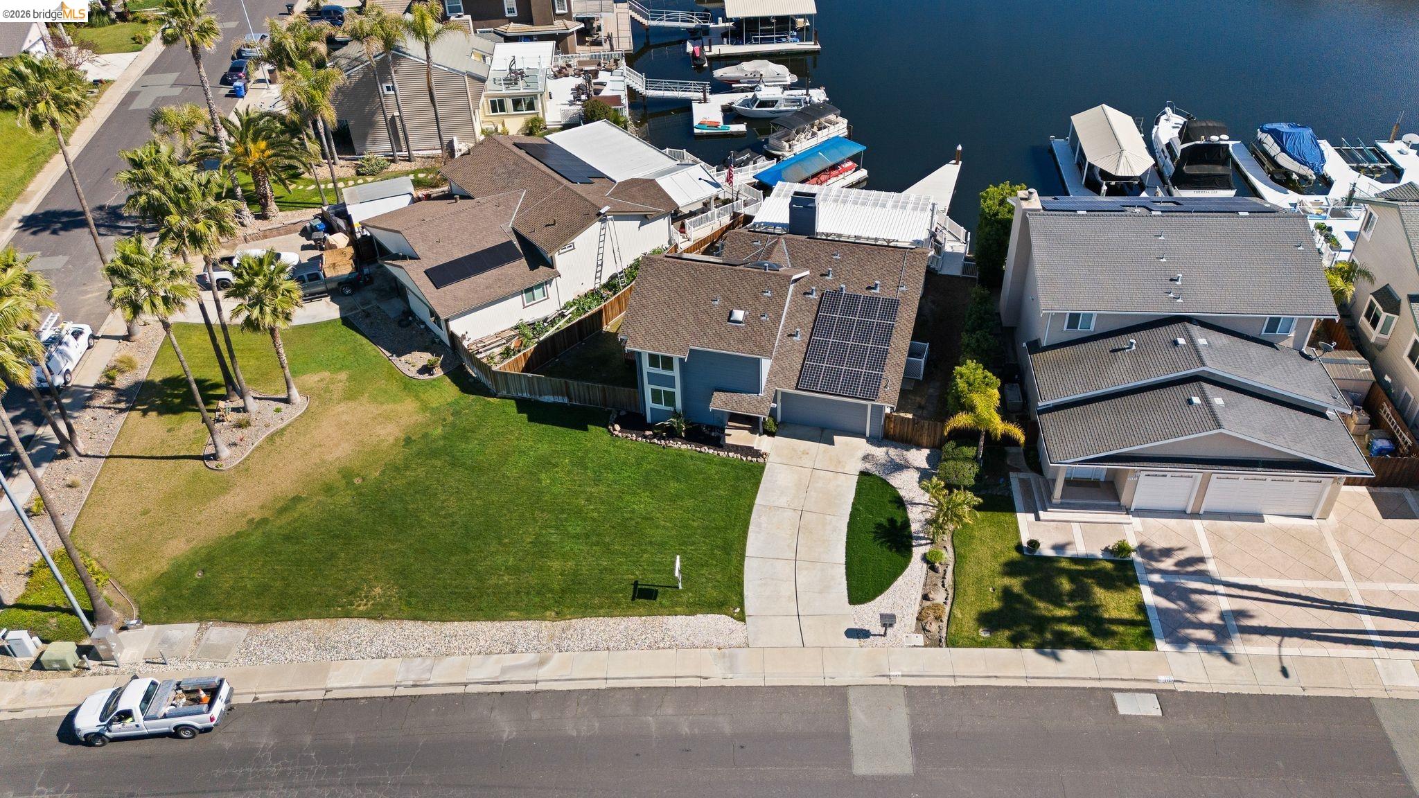 1147 Willow Lake Road Discovery Bay, CA 94505 - Photo 55 of 59 an aerial view of a house with a garden