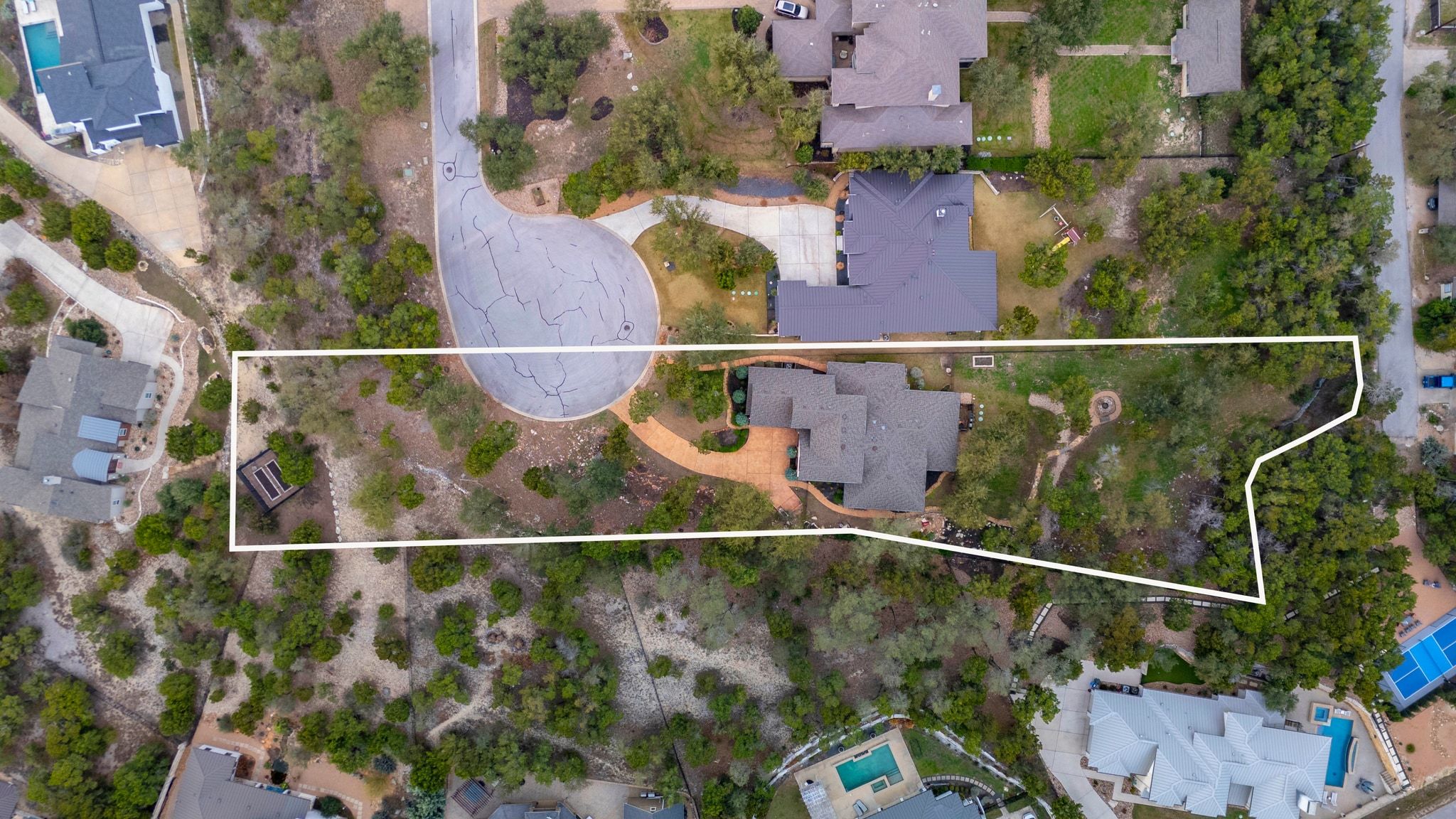 3701 Copper Ridge Court Austin, TX 78734 - Photo 28 of 30 an aerial view of residential house with outdoor space