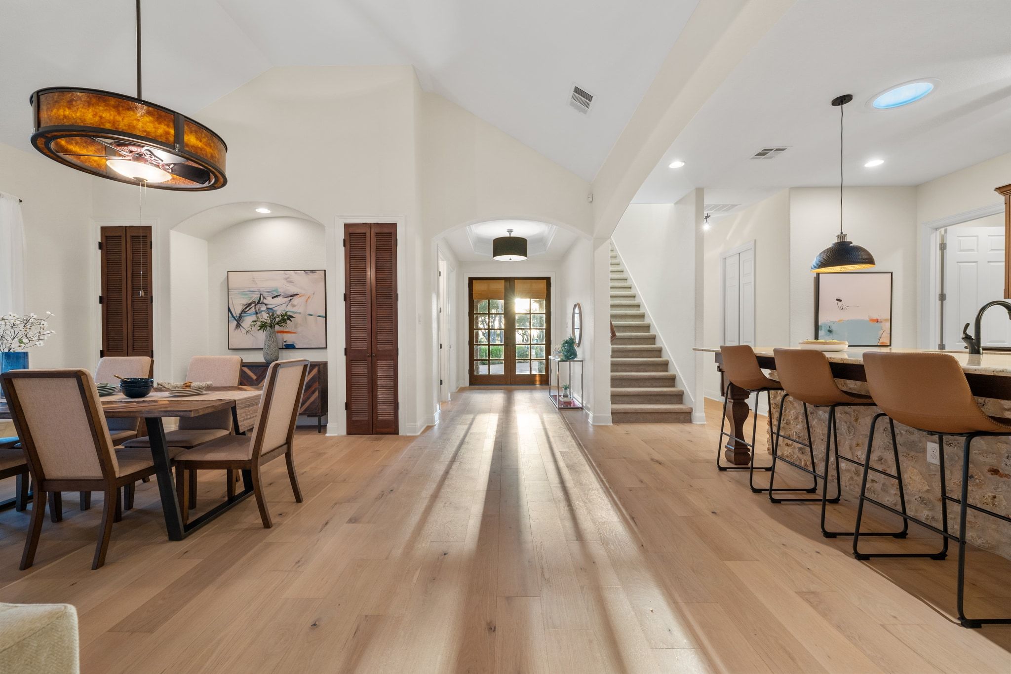 3701 Copper Ridge Court Austin, TX 78734 - Photo 4 of 30 a dining room with furniture and wooden floor