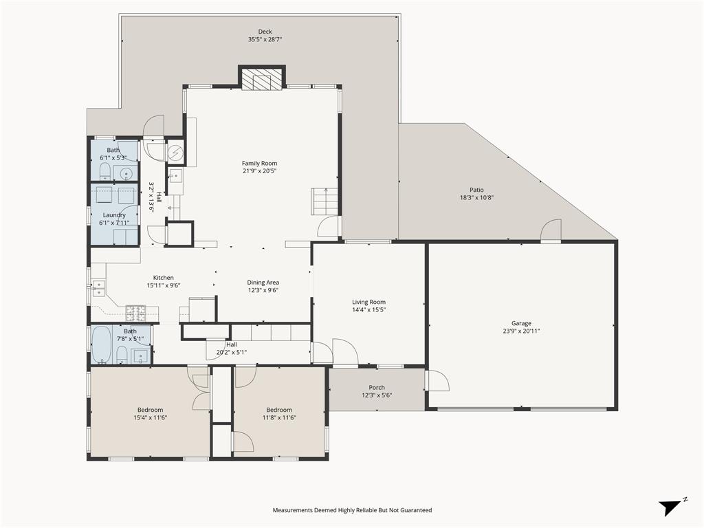 809 Cardinal Circle Bedford, TX 76022 - Photo 11 of 40 1st floor showing entry, large family room, 2 bedrooms, kitchen, laundry room, plus 1 full bathroom and 1 half bathroom.