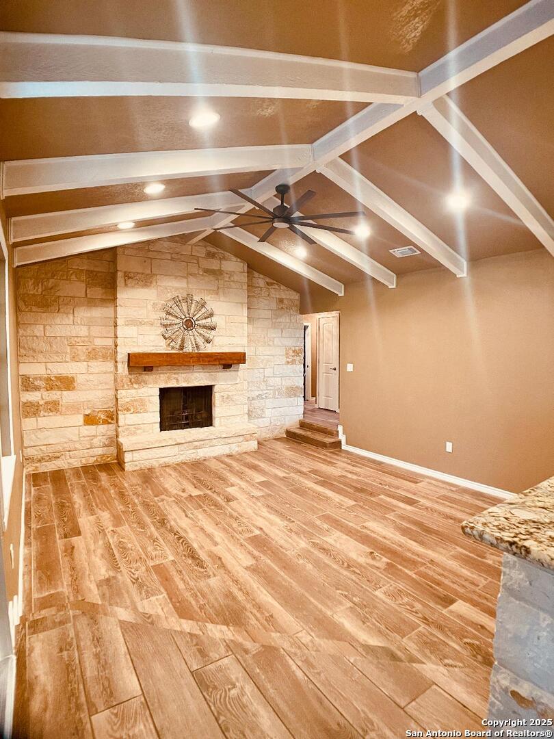 3010 Triple Tree Drive China Grove, TX 78263 - Photo 5 of 18 a view of empty room with a fireplace
