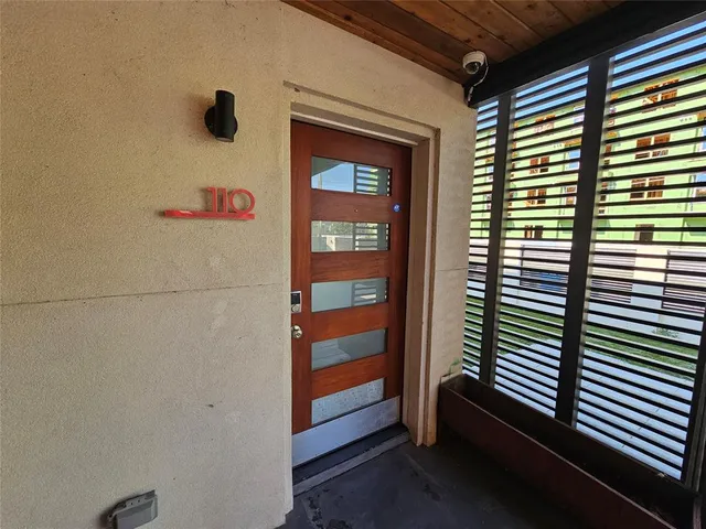 a view of front door