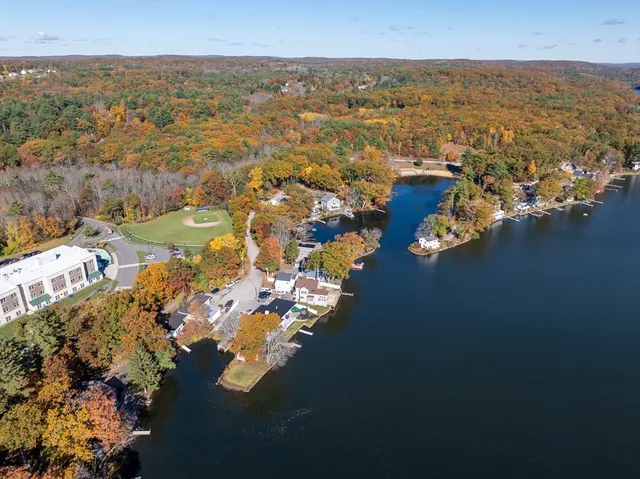 an aerial view of multiple house