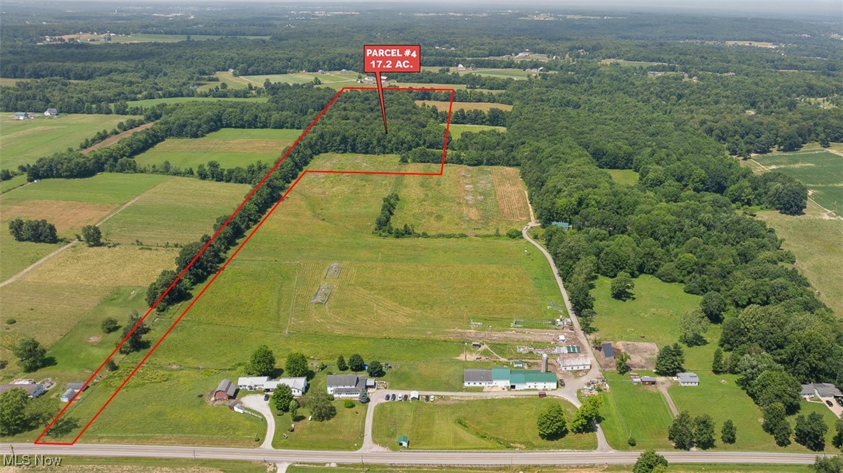 16990 Nash Road Middlefield, OH 44062 - Photo 37 of 45 View of rural area featuring property parcel outlined and a pastoral area