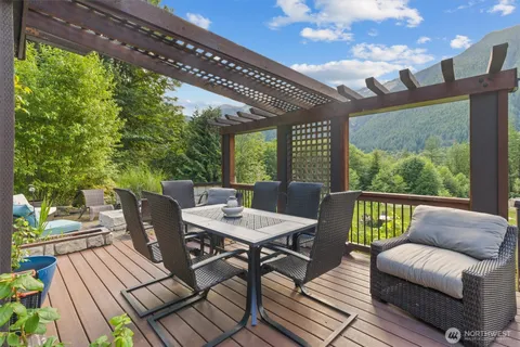 a view of an outdoor space with seating