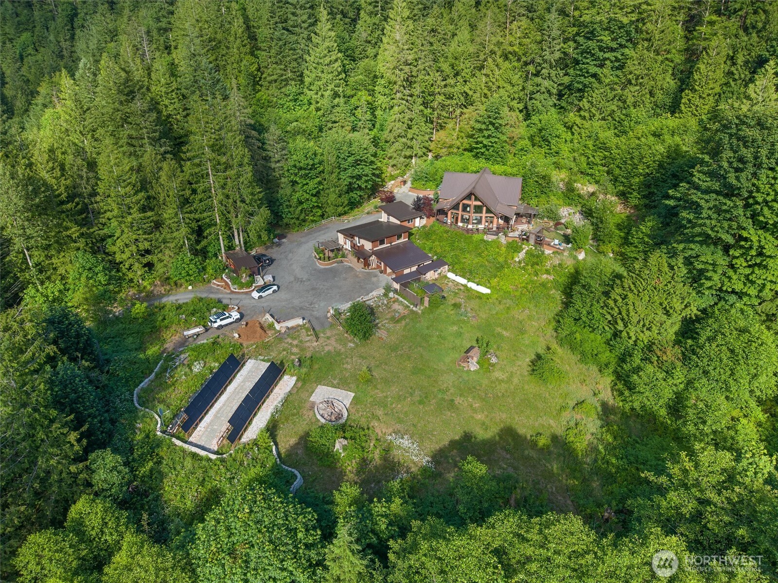 15305 Index-Galena Road Index, WA 98256 - Photo 34 of 38 an aerial view of residential house with outdoor space and trees all around