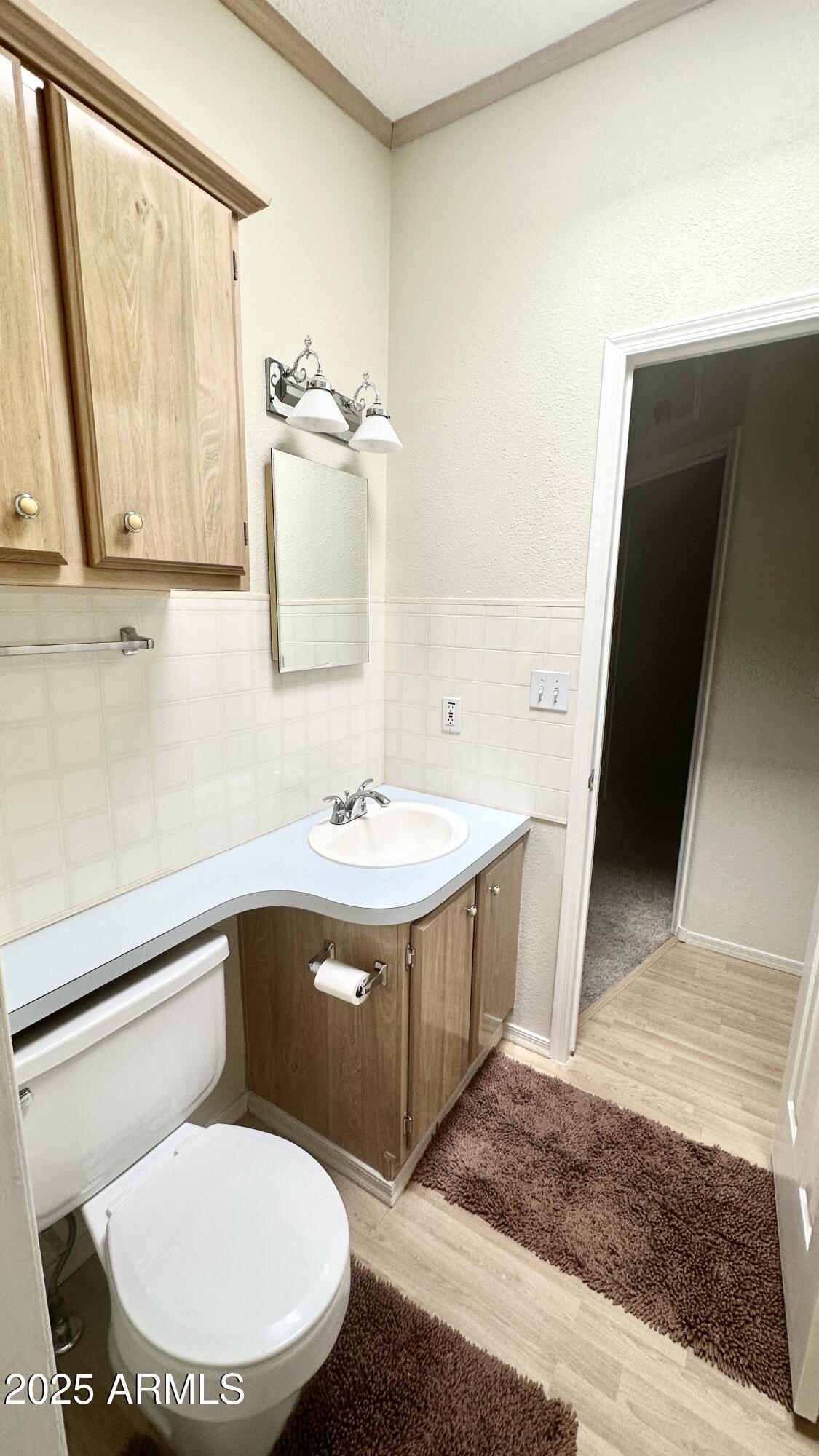 834 South Meridian Road, Unit 76 Apache Junction, AZ 85120 - Photo 22 of 50 a bathroom with a sink toilet and mirror
