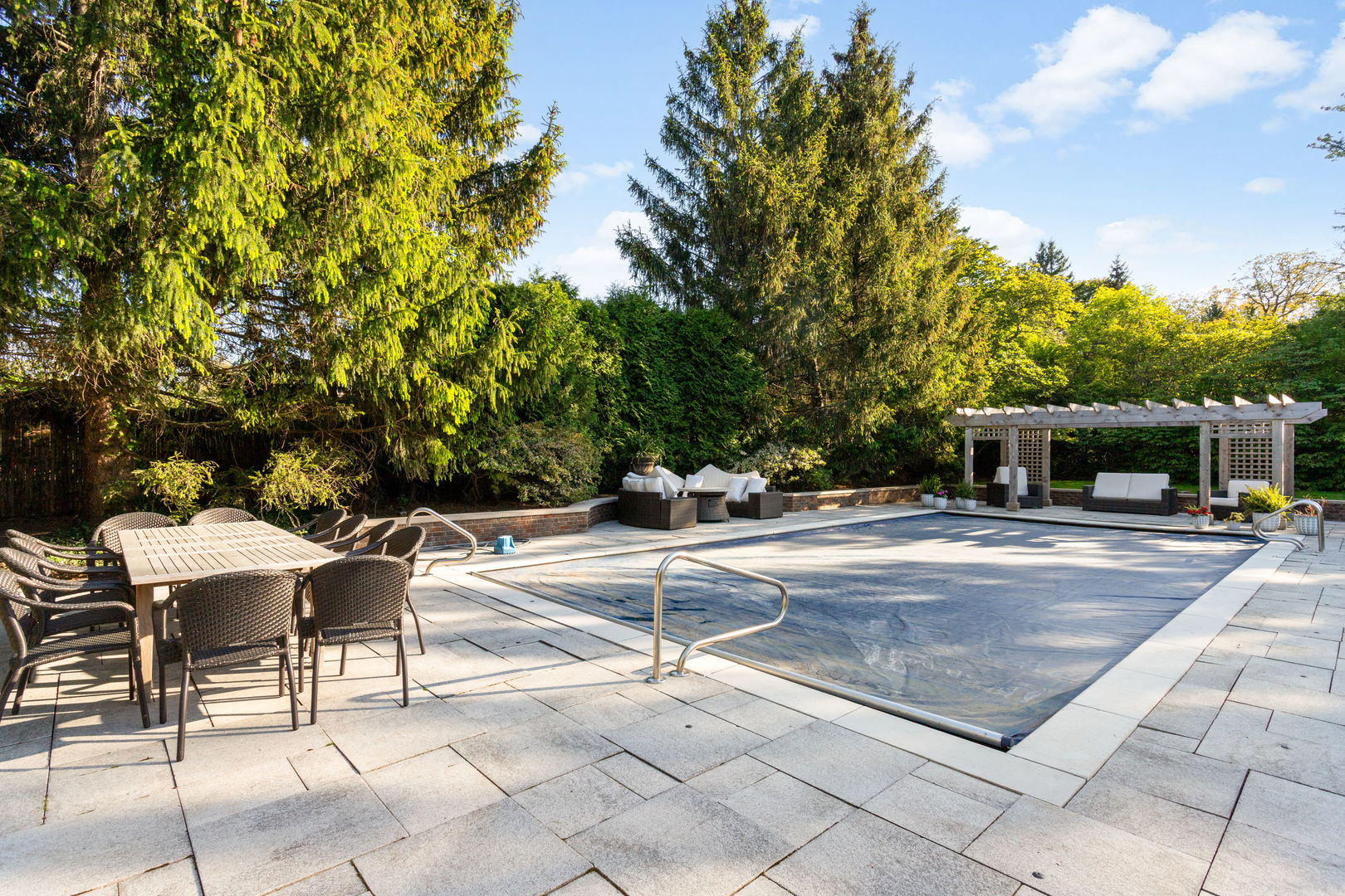 1490 Lake Road Lake Forest, IL 60045 - Photo 36 of 44 a view of a patio with table and chairs and potted plants