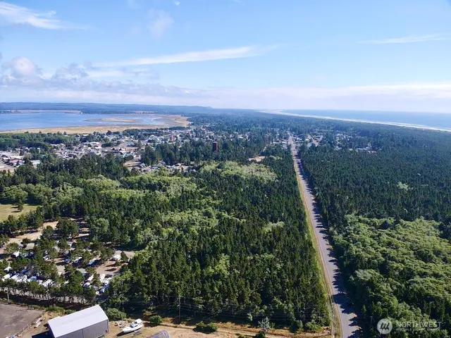 an aerial view of multiple house