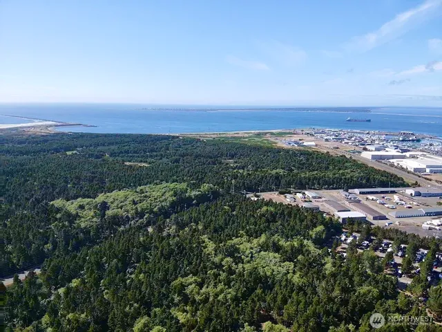 an aerial view of residential houses with outdoor and green space
