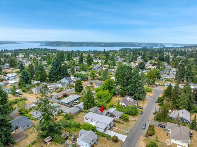 an aerial view of a city with lots of residential buildings