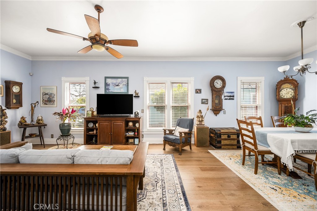 358 North Shaffer Street Orange, CA 92866 - Photo 9 of 45 a living room with fireplace furniture and a flat screen tv