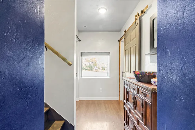 a view of a livingroom with a flat screen tv