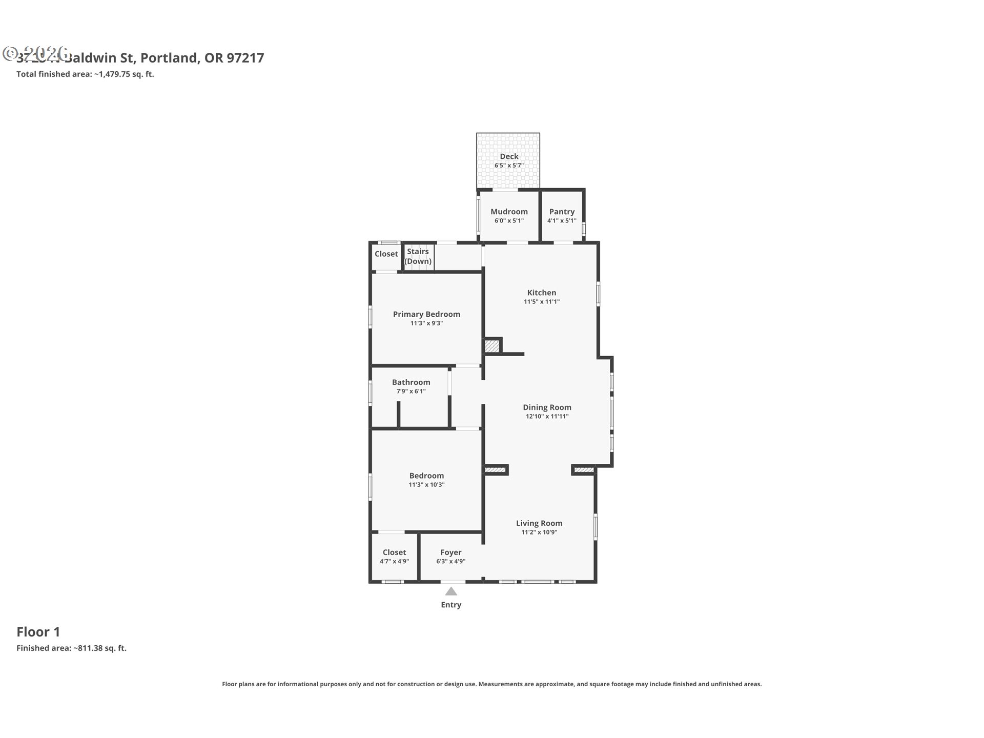 3725 North Baldwin Street Portland, OR 97217 - Photo 42 of 43 a picture of a floor plan