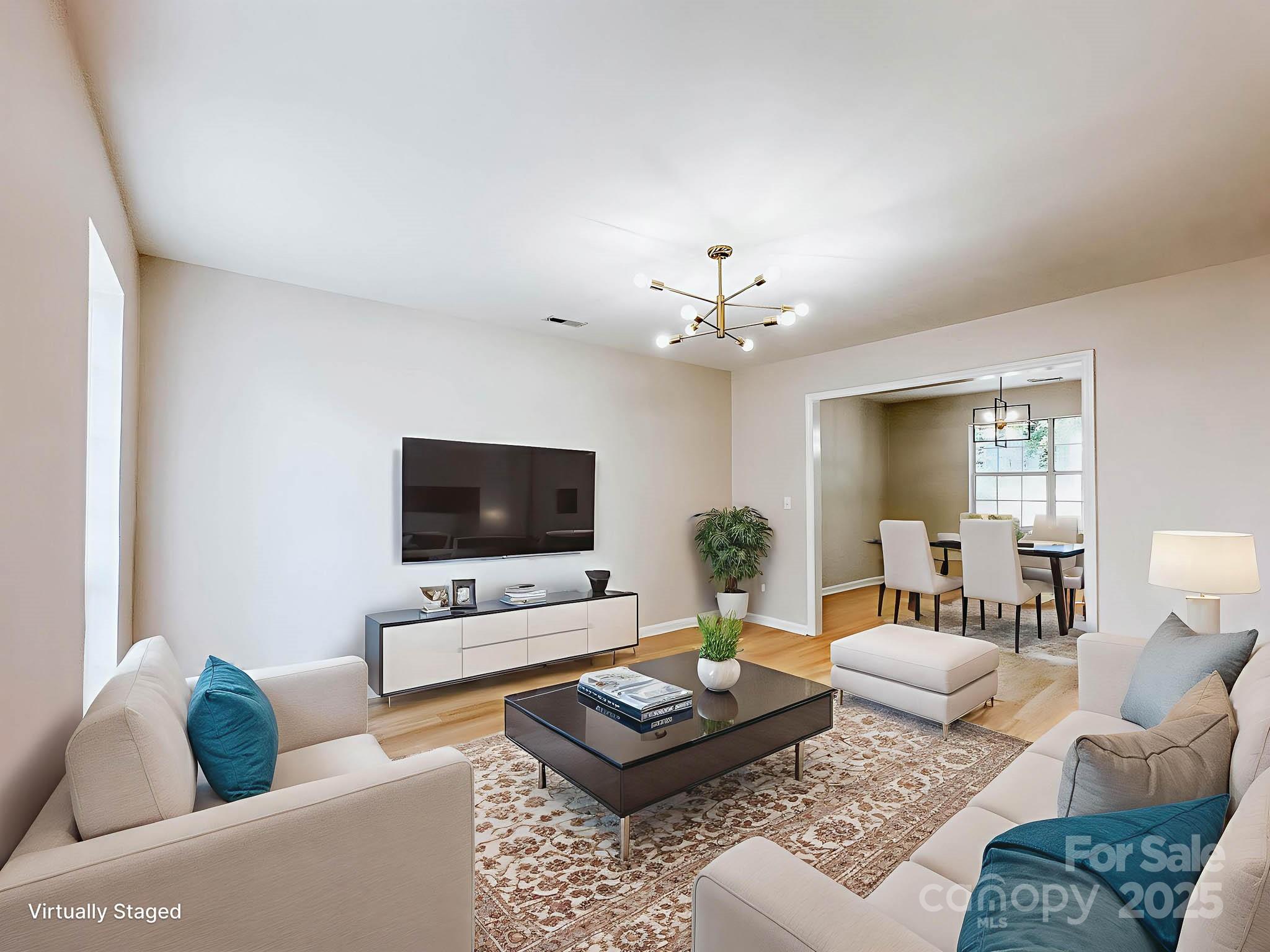 2105 Killarney Place Charlotte, NC 28262 - Photo 14 of 43 a living room with furniture and a flat screen tv