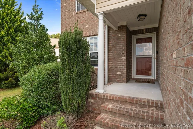 a view of a door of the house