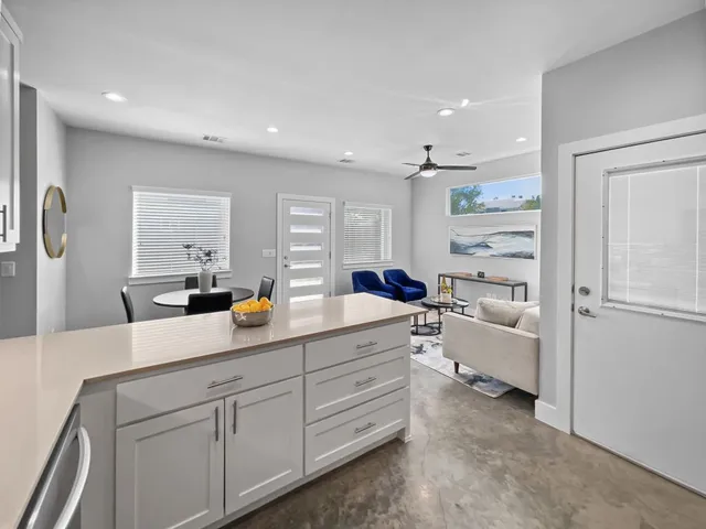 a very nice looking room with a large window