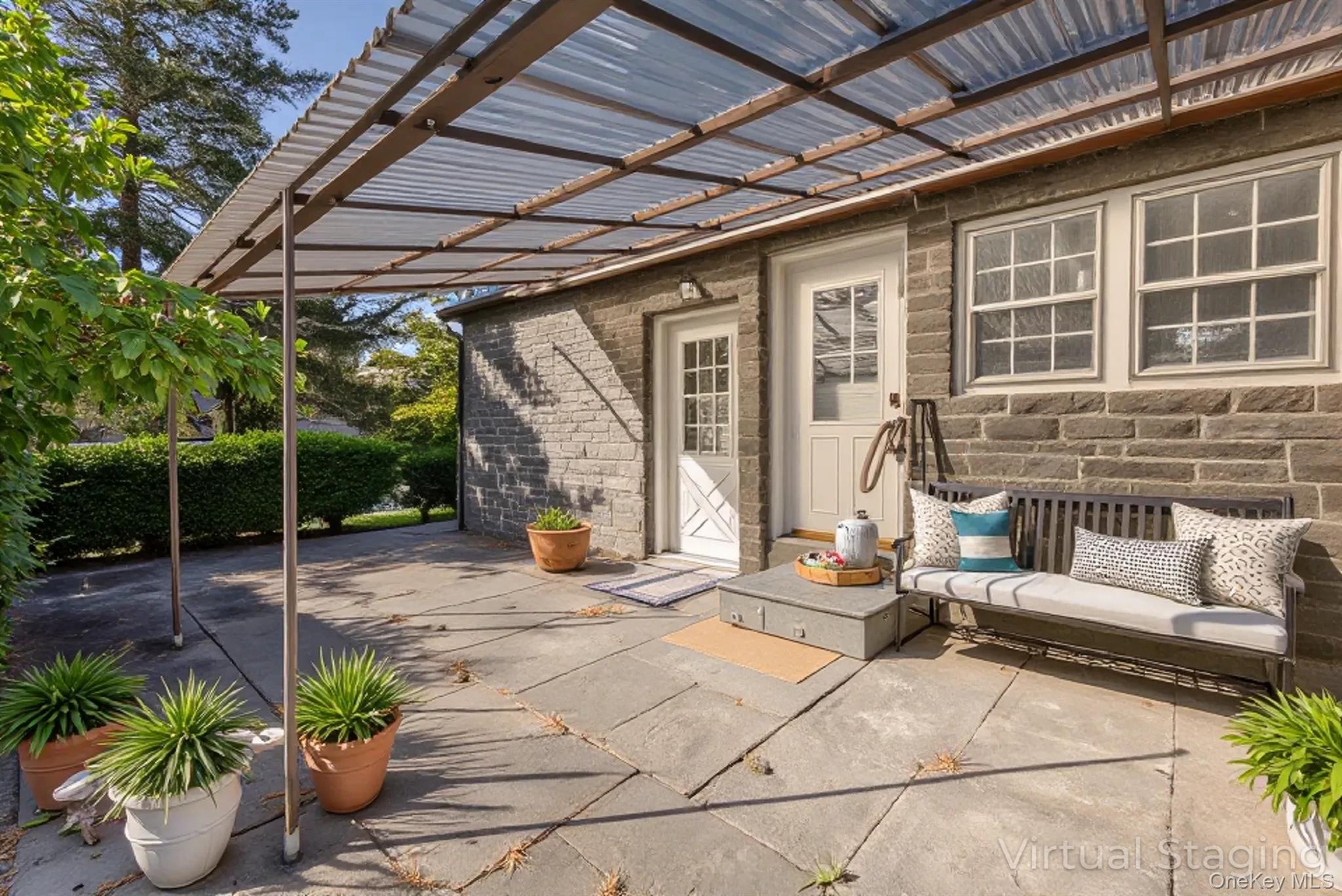 12 Zandhoek Road Hurley, NY 12443 - Photo 42 of 50 a view of a patio with chairs and potted plants