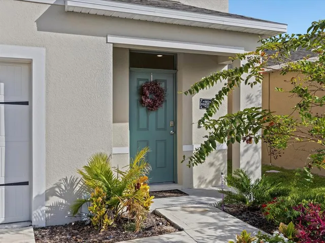 a front view of a house