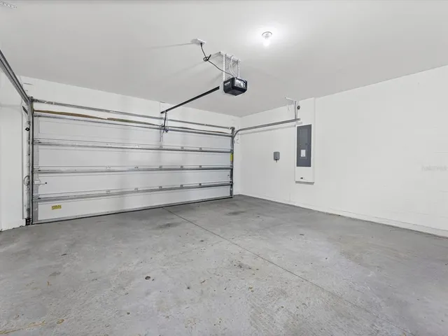 a view of a room with cabinets